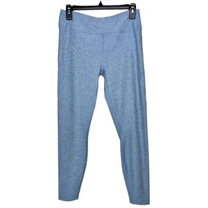 Outdoor Voices Light Blue Contour Leggings Warmup 3/4 Cropped Sz. M